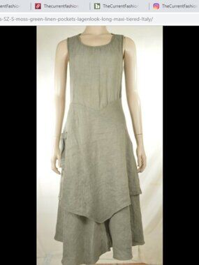 BNWT  INIZIO  Long Sleeve Linen Dress,  Size Large.
